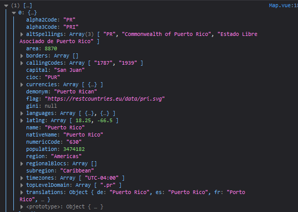 JSON response